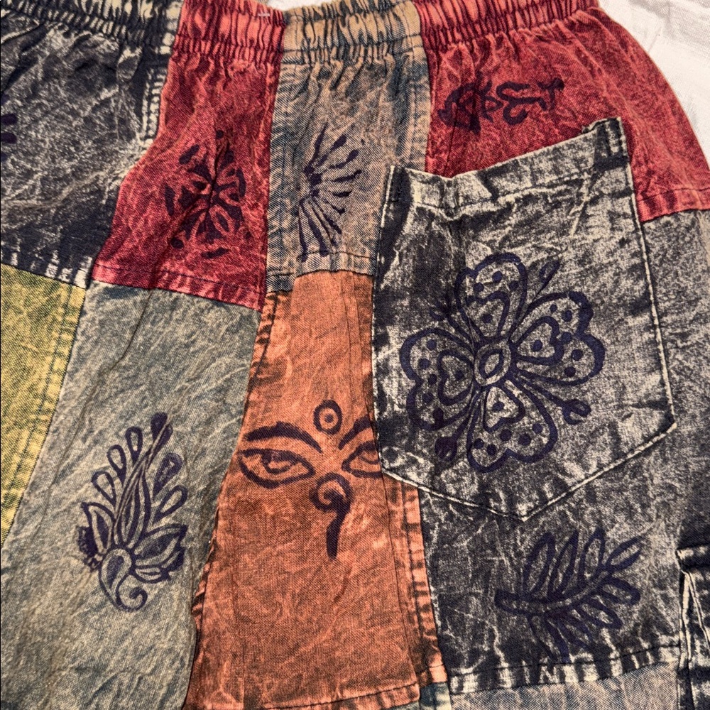 Multicolor Patchwork Pants. Never Worn - image 4